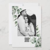 Invitation Feuillage minimaliste Remerciement moderne blanc (Dos)