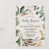 Invitation Feuillage neutre de région boisée de genre (Devant / Derrière)