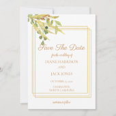 Invitation Feuillage Or Simple (Devant)