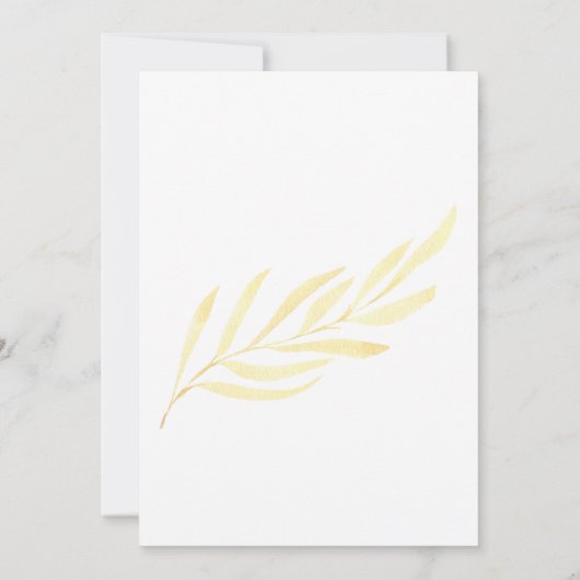 Invitation Feuillage Or Simple (Dos)