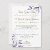 Invitation Feuillage pourpre Quinceañera Mis Quince Años (Devant)