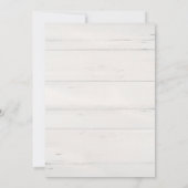 Invitation Feuillage rustique Verdure Aquarelle Bois blanc (Dos)