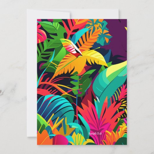 Invitation Feuillage Tropical (Dos)