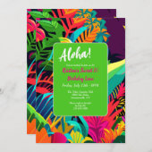 Invitation Feuillage Tropical (Devant / Derrière)