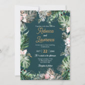 Invitation Feuillage tropical chic (Devant)
