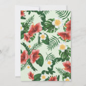 Invitation Feuillage Tropicale Perroquets Exotiques Anniversa (Dos)