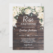 Invitation Feuillage verdoyant bois rustique mariage bohème (Devant)