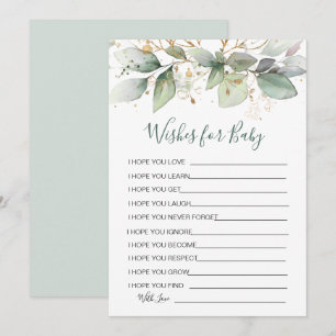 Invitation Feuillage verdoyant Voeux de Baby shower