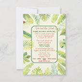 Invitation Feuillage Vert Tropical (Devant)