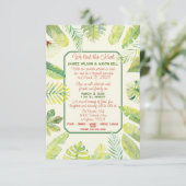 Invitation Feuillage Vert Tropical (Debout devant)