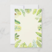 Invitation Feuillage Vert Tropical (Dos)