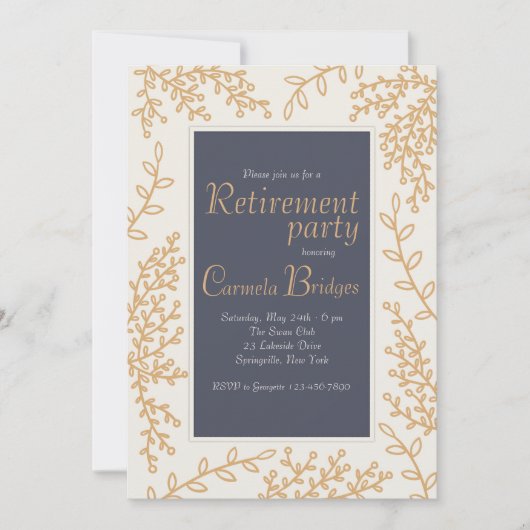 Invitation Feuille à main (Devant)