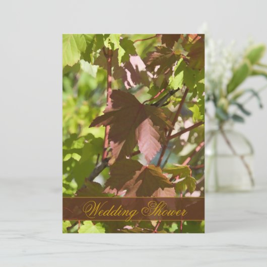 Invitation Feuille  Couples Wedding shower (Debout devant)