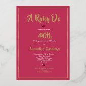 Invitation Feuille d'aluminium (Verso)