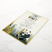 Invitation Feuille d'Aluminium Panda Hug (Rotation)