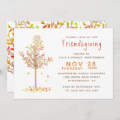 Invitation Feuille d'arbre d'automne d'aquarelle de (Devant / Derrière)