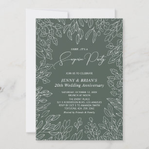 Invitation Feuille d'automne Anniversaire Mariage de automn