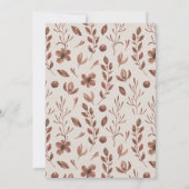 Invitation Feuille d'automne | Baby shower neutre aquarelle (Dos)