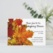 Invitation Feuille d'automne d'invitation de dîner de (Debout devant)