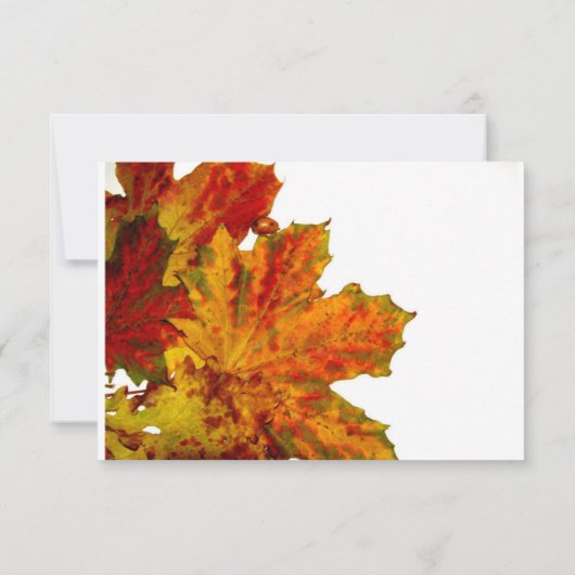 Invitation Feuille d'automne d'invitation de dîner de (Dos)