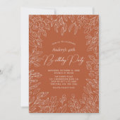 Invitation Feuille d'automne | Fête d'anniversaire d'automne  (Devant)