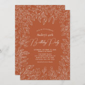 Invitation Feuille d'automne | Fête d'anniversaire d'automne  (Devant / Derrière)