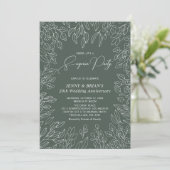 Invitation Feuille d'automne | Moderne noces d'anniversaire d (Debout devant)