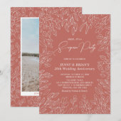 Invitation Feuille d'automne | Moderne noces d'automne (Devant / Derrière)