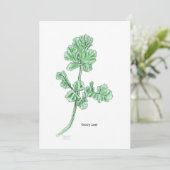 Invitation Feuille de céleri (Debout devant)