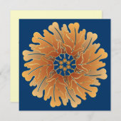 Invitation Feuille de chêne et Rosette d'maïs Thanksgiving (Devant / Derrière)