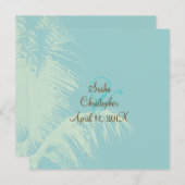 Invitation feuille de coco PixDezines silhouette/do-it-yourse (Devant / Derrière)