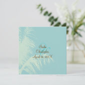 Invitation feuille de coco PixDezines silhouette/do-it-yourse (Debout devant)