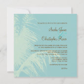 Invitation feuille de coco PixDezines silhouette/do-it-yourse (Dos)