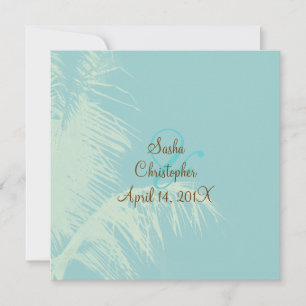 Invitation feuille de coco PixDezines silhouette/do-it-yourse