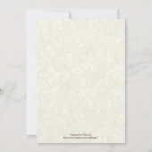 Invitation Feuille de défilement colorée ecru mariage douche  (Dos)