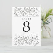 Invitation Feuille de défilement officiel noir blanc Numéro d (Debout devant)