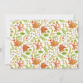 Invitation feuille de l'aquarelle d'automne (Dos)