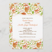 Invitation feuille de l'aquarelle d'automne (Devant / Derrière)