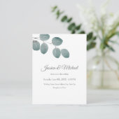 Invitation Feuille de l'Eucalyptus aquarelle (Debout devant)