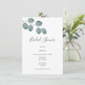 Invitation Feuille de l'Eucalyptus aquarelle (Debout devant)