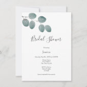 Invitation Feuille de l'Eucalyptus aquarelle (Devant)