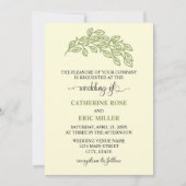 Invitation Feuille de ligne artistique Mariage (Devant)