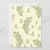 Invitation Feuille de ligne artistique Mariage (Dos)