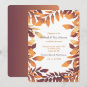 Invitation Feuille de l'Invitation d'automne (Devant / Derrière)