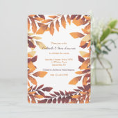 Invitation Feuille de l'Invitation d'automne (Debout devant)