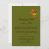 Invitation Feuille de Maple d'automne sur papier fait-main fa (Dos)