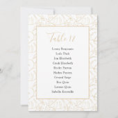 Invitation Feuille de monstre d'or Tableau Numéro de siège (Devant)