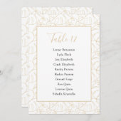 Invitation Feuille de monstre d'or Tableau Numéro de siège (Devant / Derrière)