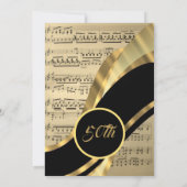 Invitation Feuille de musique anniversaire de mariage de diam (Dos)
