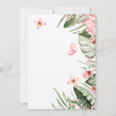 Invitation Feuille de palme, Fleurs, Fruits, Papillons Annive (Dos)